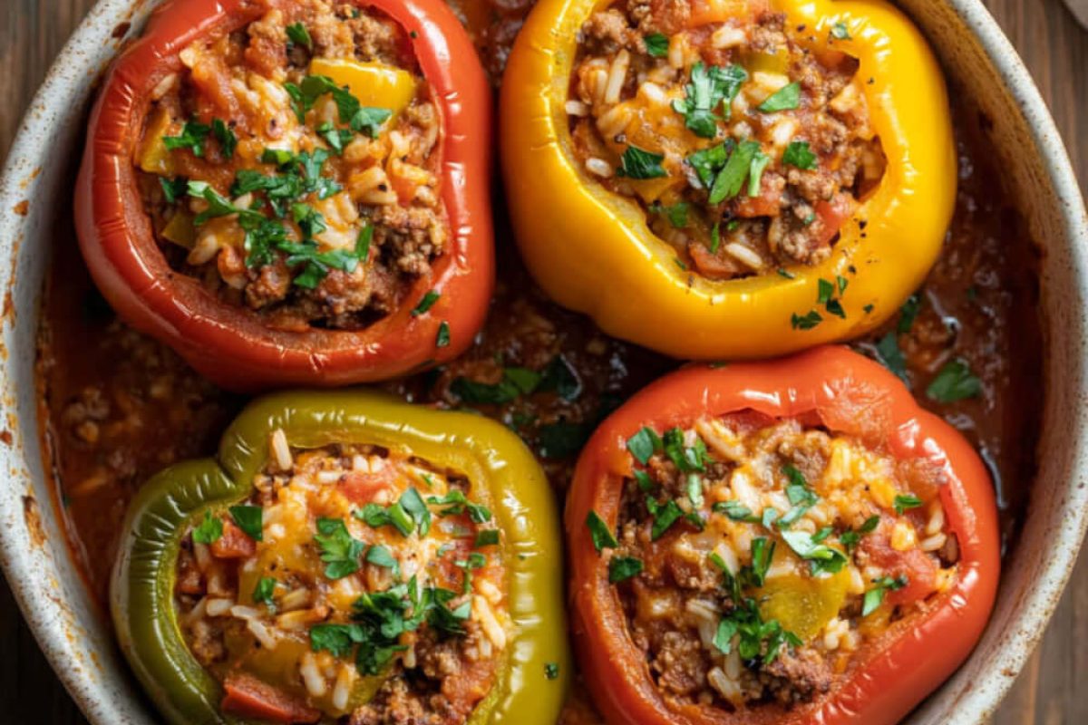 Gefüllte Paprika Gefüllte Paprika Rezept