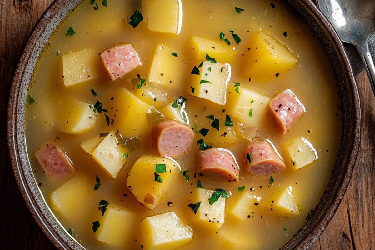 Kartoffelsuppe Rezept mit Würstchen Kartoffelsuppe Rezept mit Würstchen