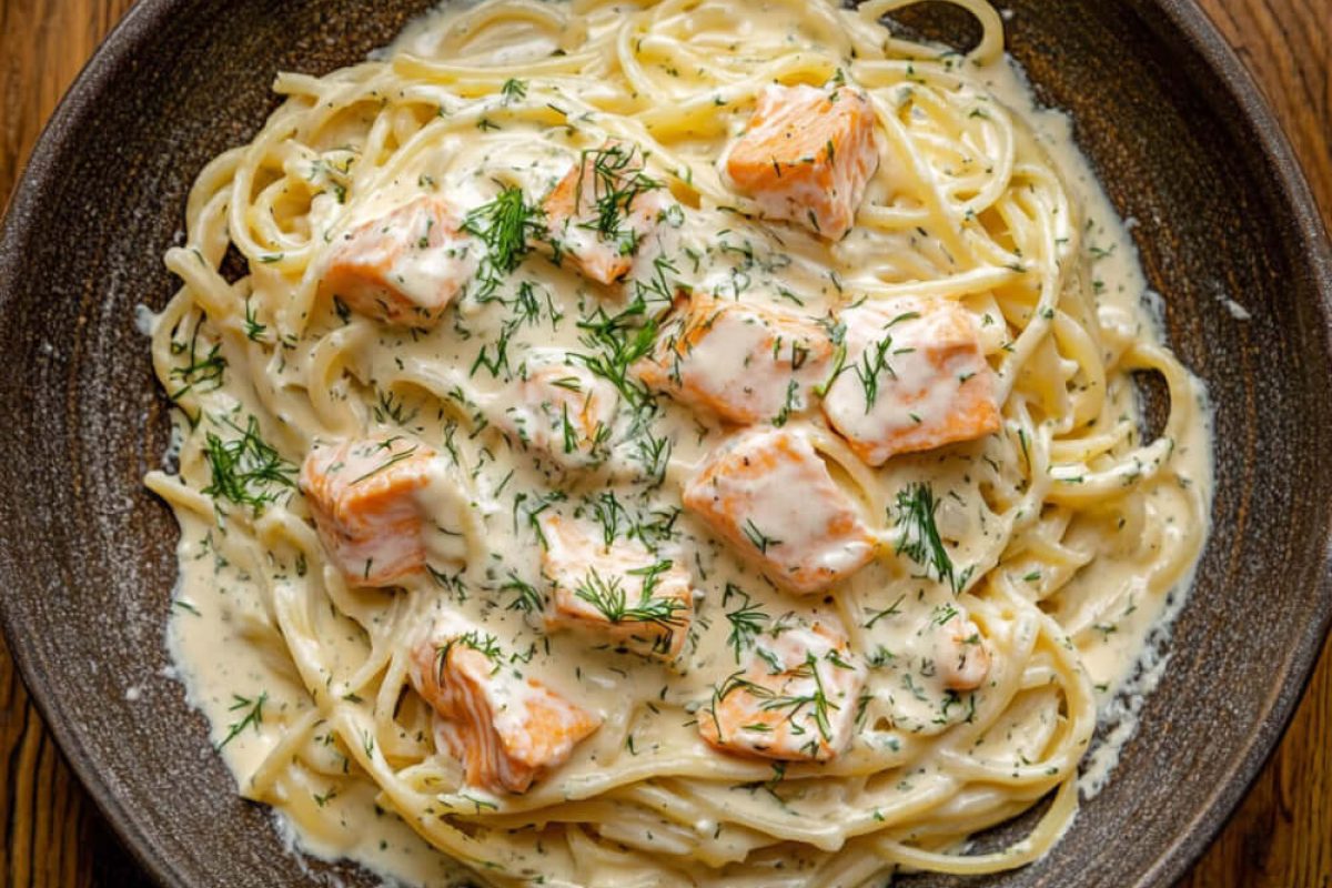 Lachsnudeln Rezept
