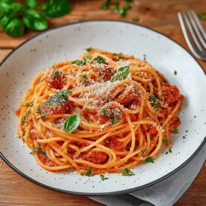Spaghetti mit Tomatensoße