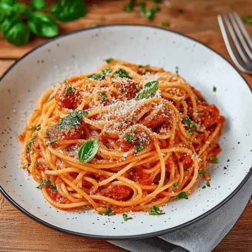 Spaghetti mit Tomatensoße